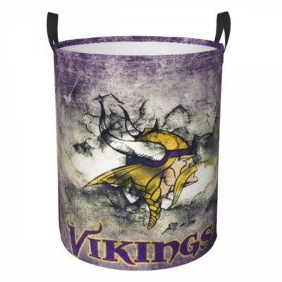 Minnesota Vikings Hamper Bag Laundry Basket For Laundry Room Or Bathroom LD760
