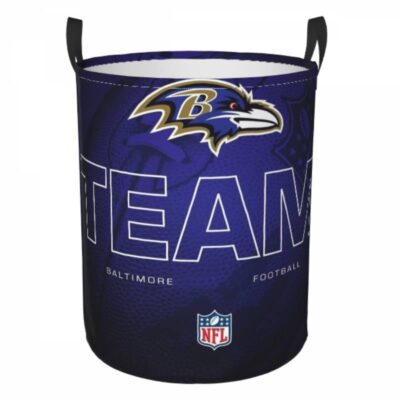 NFL Baltimore Ravens Hamper Bag Laundry Basket For Laundry Room Or Bathroom LD172