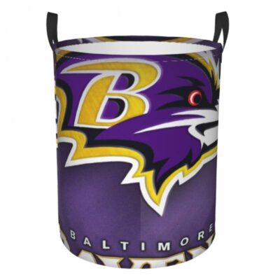 NFL Baltimore Ravens Hamper Bag Laundry Basket For Laundry Room Or Bathroom LD173