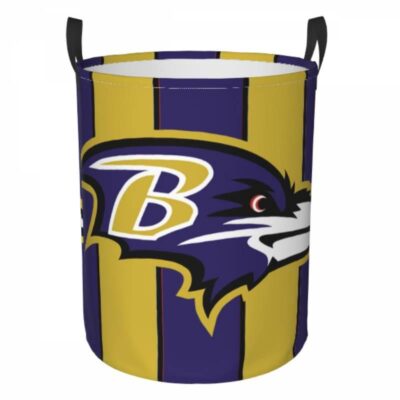 NFL Baltimore Ravens Hamper Bag Laundry Basket For Laundry Room Or Bathroom LD777