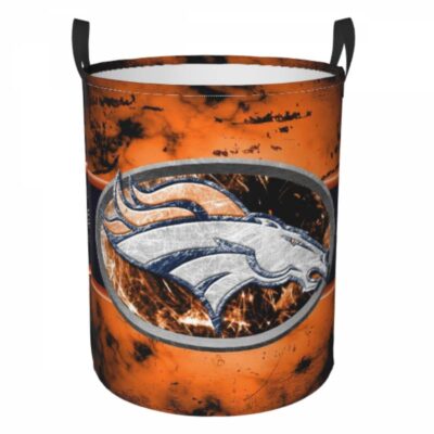 NFL Denver Broncos Hamper Bag Laundry Basket For Laundry Room Or Bathroom LD189