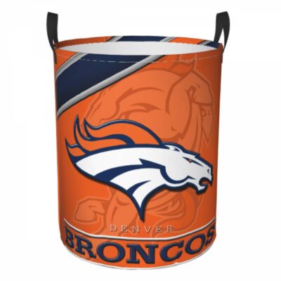 NFL Denver Broncos Hamper Bag Laundry Basket For Laundry Room Or Bathroom LD300