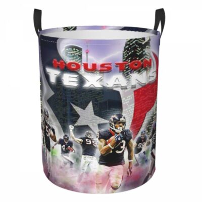 NFL Houston Texans Hamper Bag Laundry Basket For Laundry Room Or Bathroom LD193