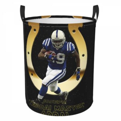 NFL Indianapolis Colts Hamper Bag Laundry Basket For Laundry Room Or Bathroom LD196