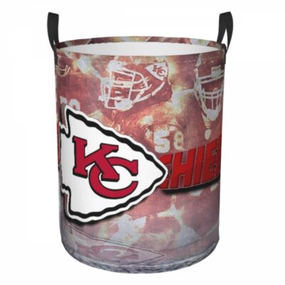 NFL Kansas City Chiefs Hamper Bag Laundry Basket For Laundry Room Or Bathroom LD201