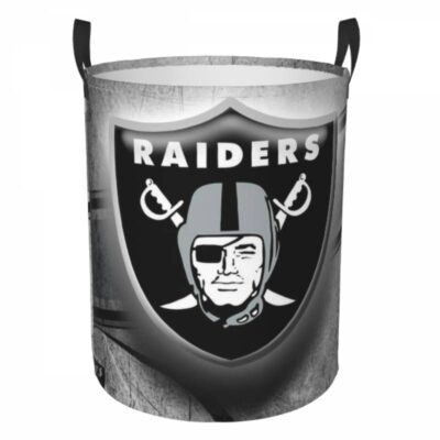 NFL Las Vegas Raiders Hamper Bag Laundry Basket For Laundry Room Or Bathroom LD205