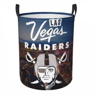 NFL Las Vegas Raiders Hamper Bag Laundry Basket For Laundry Room Or Bathroom LD206