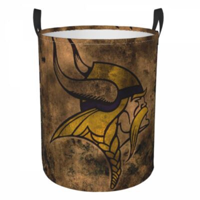NFL Minnesota Vikings Hamper Bag Laundry Basket For Laundry Room Or Bathroom LD315