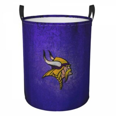 NFL Minnesota Vikings Hamper Bag Laundry Basket For Laundry Room Or Bathroom LD816