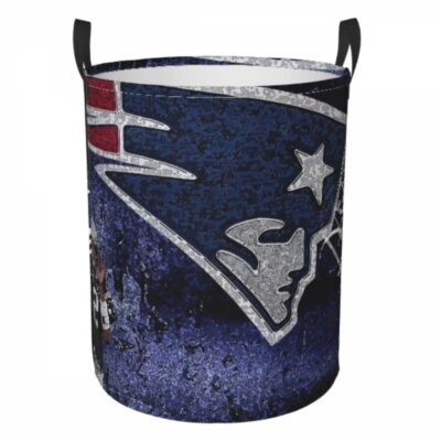 NFL New England Patriots Hamper Bag Laundry Basket For Laundry Room Or Bathroom LD318