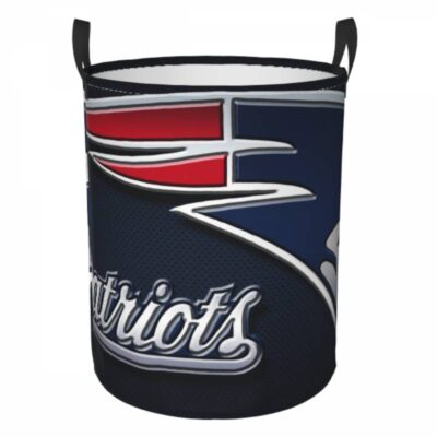 NFL New England Patriots Hamper Bag Laundry Basket For Laundry Room Or Bathroom LD319