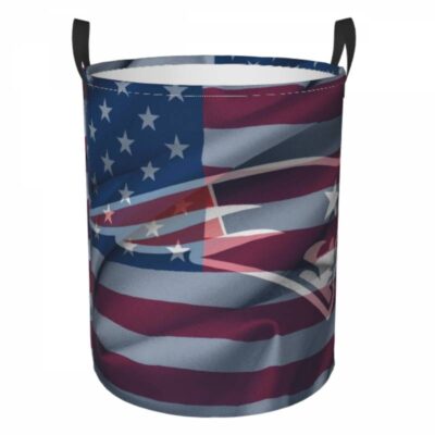 NFL New England Patriots Hamper Bag Laundry Basket For Laundry Room Or Bathroom LD320