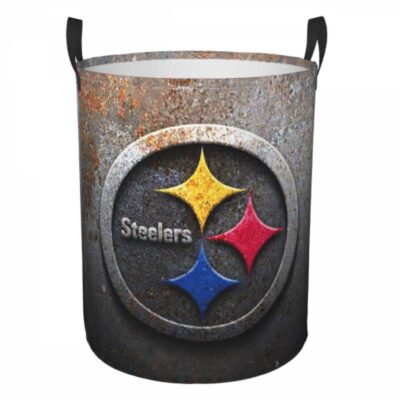 NFL Pittsburgh Steelers Hamper Bag Laundry Basket For Laundry Room Or Bathroom LD216