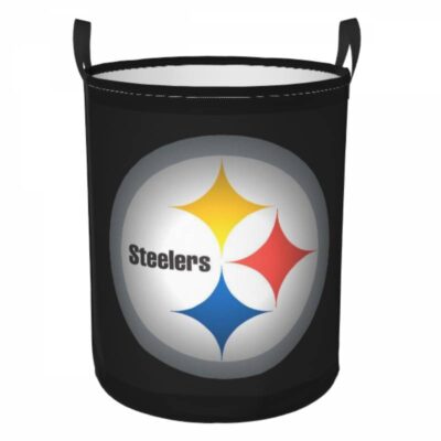 NFL Pittsburgh Steelers Hamper Bag Laundry Basket For Laundry Room Or Bathroom LD219