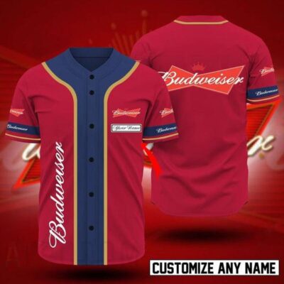 Personalized Basic Budweiser Baseball Jersey
