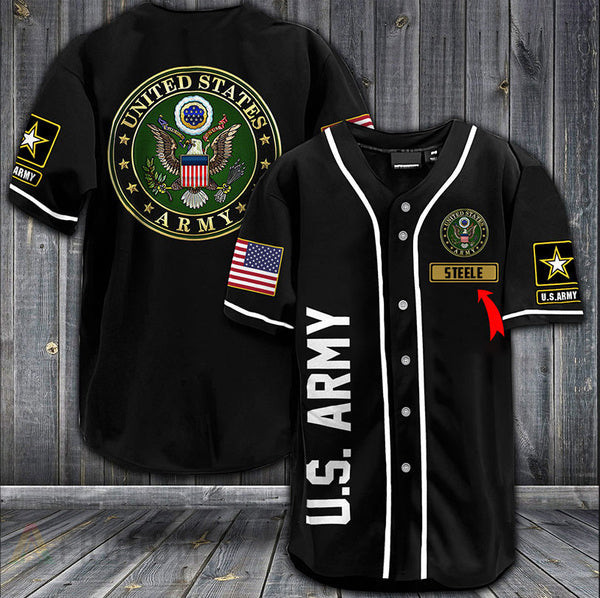 Personalized Multicolor US Army Veteran Baseball Jersey – Let the ...