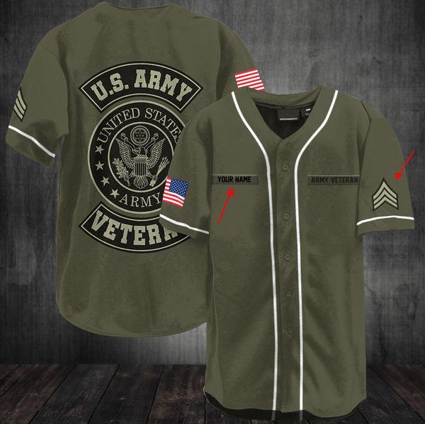 Personalized Vintage US Army Veteran Baseball Jersey – Let the colors ...