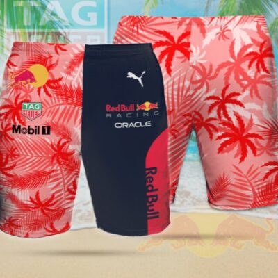 Red Bull Racing Oracle Red Hawaiian Beach Set - Racing Men's Hawaiian Beach Set - Hawaiian Shirt and Short For Summer 2 Red Bull Racing Oracle Red Hawaiian Beach Set Racing Mens Hawaiian Beach Set Hawaiian Shirt and Short For Summer 2