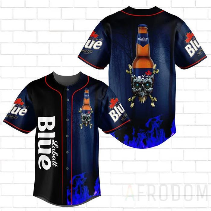 Skull With Labatt Blue Baseball Jersey – Let the colors inspire you!