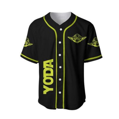 Star War Baby Yoda Floating Black Disney Unisex Cartoon Graphic Casual Outfits Custom Baseball Jersey 1