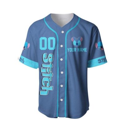 Stitch Baby Denim Blue | Disney Unisex Cartoon Graphic Casual Outfits | Custom Baseball Jersey 1 Stitch Baby Denim Blue Disney Unisex Cartoon Graphic Casual Outfits Custom Baseball Jersey 1