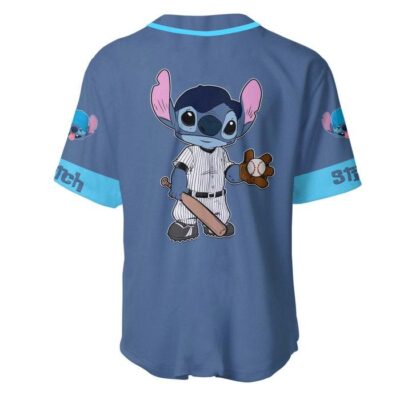 Stitch Baby Denim Blue | Disney Unisex Cartoon Graphic Casual Outfits | Custom Baseball Jersey 2 Stitch Baby Denim Blue Disney Unisex Cartoon Graphic Casual Outfits Custom Baseball Jersey 2