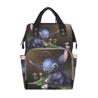 Stitch and Ducklings Diaper Bag Backpack Multifunctional Backpack