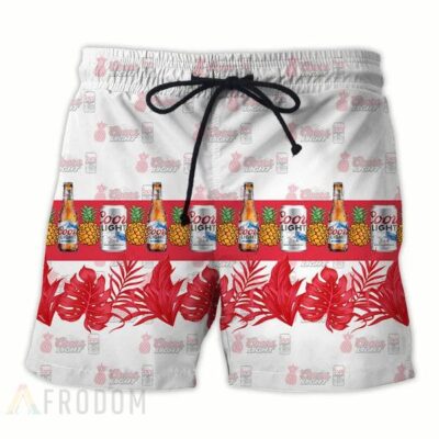 Tropical Pineapple Coors Light Hawaiian Shirt And Shorts Set 2 Tropical Pineapple Coors Light Hawaiian Shirt And Shorts Set 2