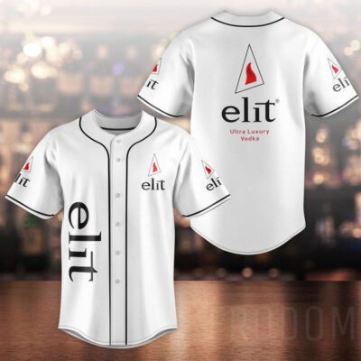 Unisex White Elit Vodka Baseball Jersey