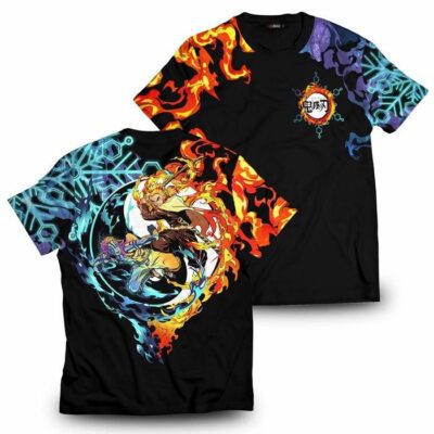 Yin Yang Rengoku Akaza Unisex T-Shirt