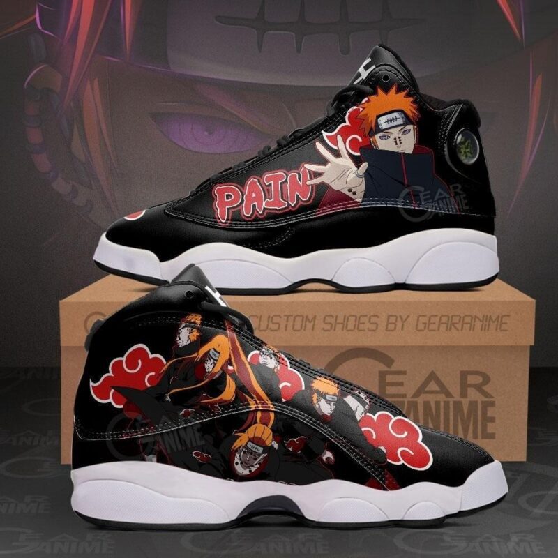 Akatsuki Pain Air Jordan 13 Sneakers Naruto Custom Anime Shoes JD14362