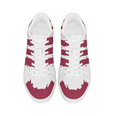 Arizona Cardinals Low Top Leather Skate Shoes Tennis Shoes Sneaker For Fans White Sole 3