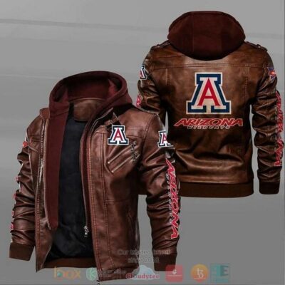 Arizona Wildcats Mens Basketball NCAA Leather Jacket LJ0375 1