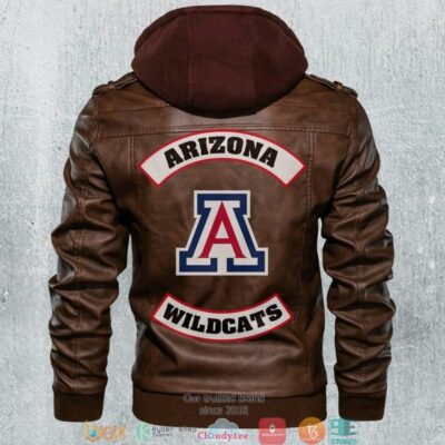 Arizona Wildcats NCAA Football Motorcycle Leather Jacket LJ0380