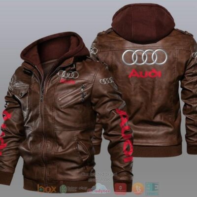 Audi Car Motor Leather Jacket LJ0441 1