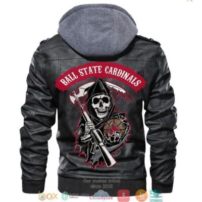Ball State Cardinals NCAA Basketball Sons Of Anarchy Leather Jacket LJ0458