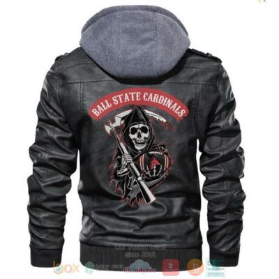Ball State Cardinals NCAA Football Sons Of Anarchy Leather Jacket LJ0461