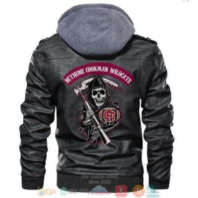 Bethune Cookman Wildcats NCAA Football Sons Of Anarchy Black Leather Jacket LJ0519