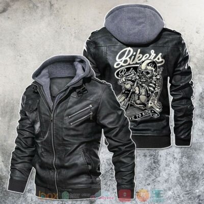 Bikers Only Rule Live To Ride Leather Jacket LJ0525