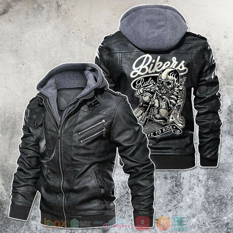 Bikers-Only-Rule-Live-To-Ride-Leather-Jacket-LJ0525 Bikers Only Rule Live To Ride Leather Jacket LJ0525