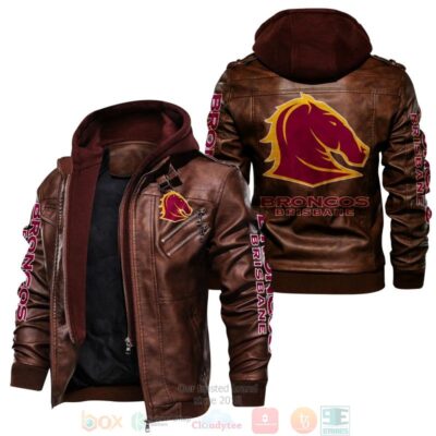 Brisbane Broncos NRL Leather Jacket LJ0606 1
