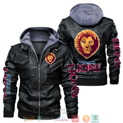 Brisbane Lions Australian Football Club AFL Leather Jacket LJ0607 1