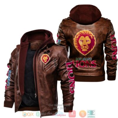 Brisbane Lions Australian Football Club AFL Leather Jacket LJ0607