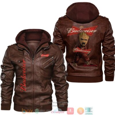 Budweiser Baby Groot Leather Jacket LJ0628 1