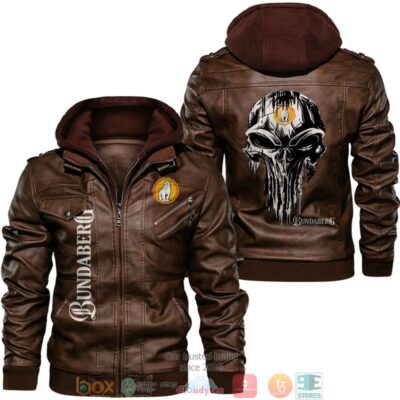 Bundaberg Brewed Drinks Punisher Skull Leather Jacket LJ0661 1 Bundaberg Brewed Drinks Punisher Skull Leather Jacket LJ0661 1