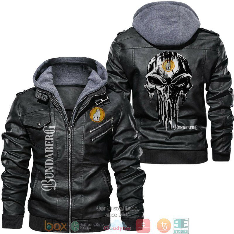 Bundaberg-Brewed-Drinks-Punisher-Skull-Leather-Jacket-LJ0661 Bundaberg Brewed Drinks Punisher Skull Leather Jacket LJ0661