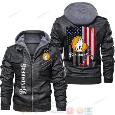 Bundaberg Rum American flag Leather Jacket LJ0662