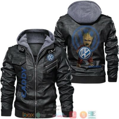Caddy Baby Groot Hug Leather Jacket LJ0675