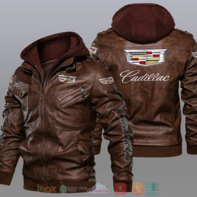 Cadillac Car Motor Leather Jacket LJ0683 1