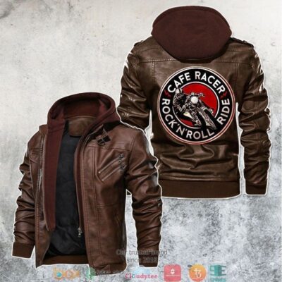 Cafe Racer Rock N Roll Rider Club Leather Jacket LJ0685 1